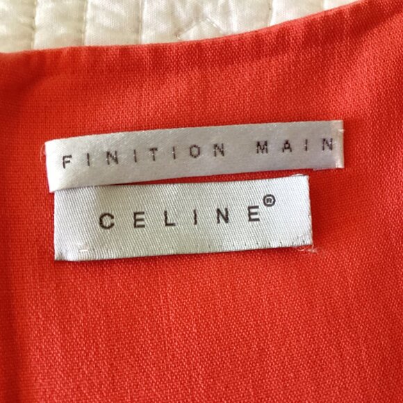 Céline CELINE Sleeveless Sheath Dress PENCIL DRESS Size M Coral - Picture 4 of 11